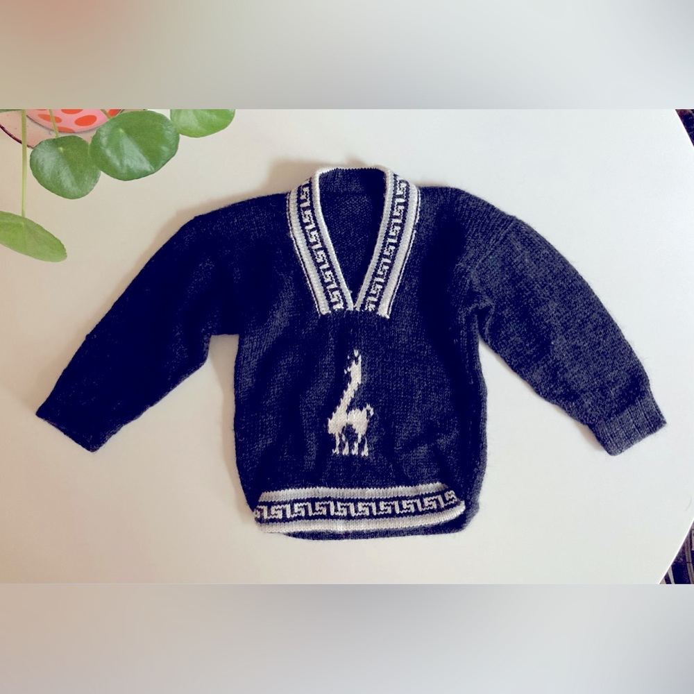 Alpaca Wool Alpaca Design Baby Sweater Super Soft Aztec Llama 🦙